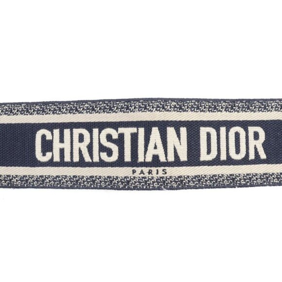 Christian Dior Canvas Logo Embroidery Leather Combi Belt main image 11